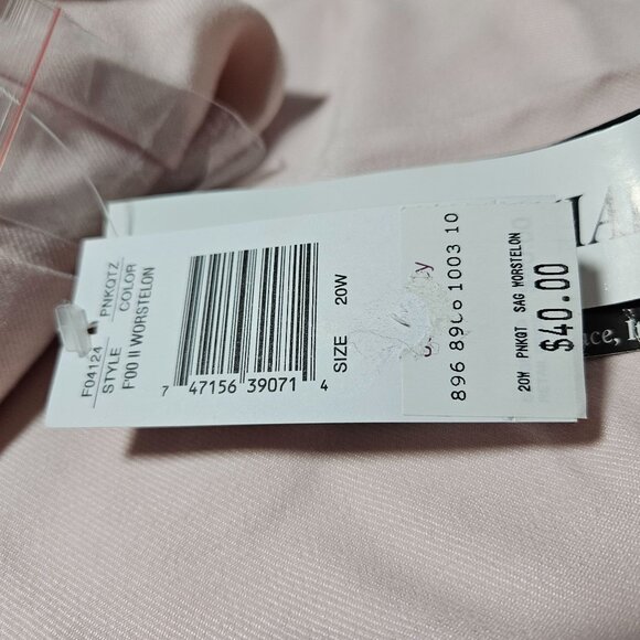 Sag Harbor Pink Polyester Pants Womens Plus Size 20W Straight Leg Elastic Waist - Picture 5 of 6